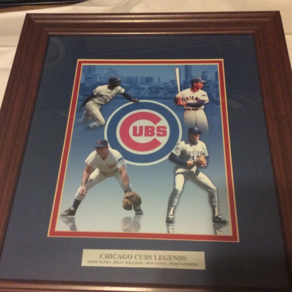 CHICAGO CUBS PLAYERS HALL OF FAME DELUXE FRAMED PICTURE